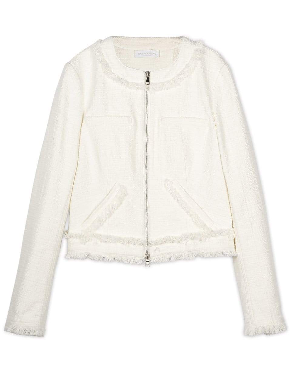 SIMKHAI-Jemma Shredded Boucle Jacket-