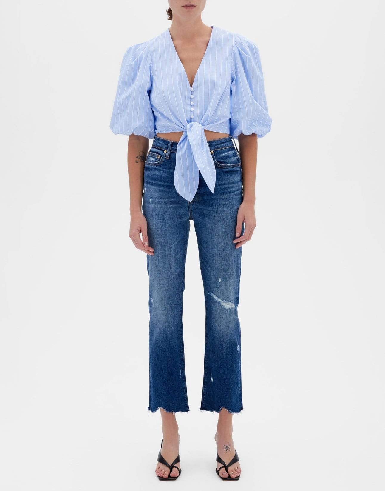SIMKHAI-River Straight Leg High Rise Denim-ATLANTIC