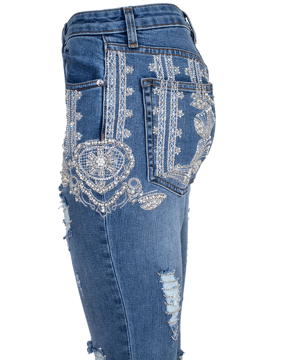 SIMKHAI-Diamonte Stove Pipe Pant-
