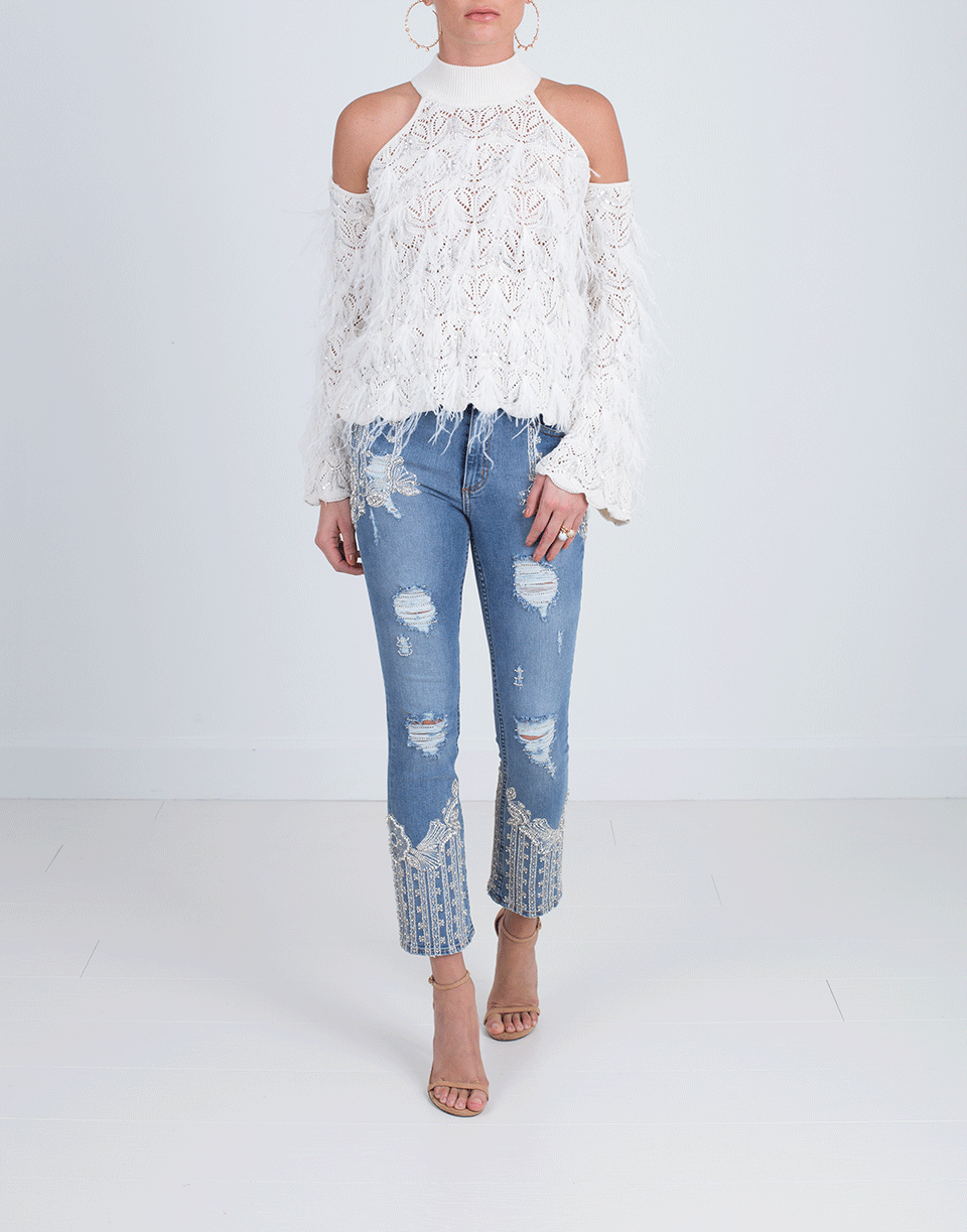 SIMKHAI-Diamonte Stove Pipe Pant-