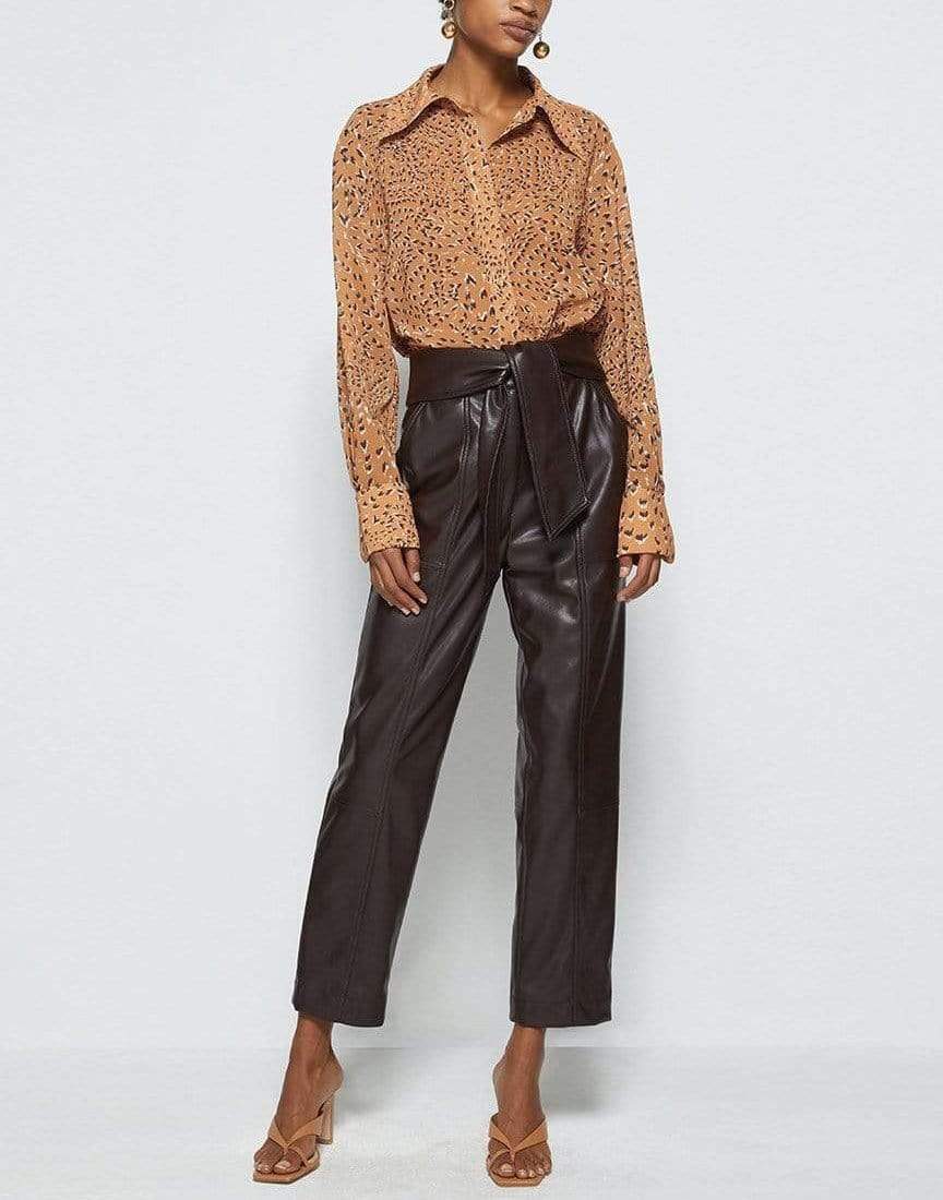 SIMKHAI-Tessa Vegan Leather Tie Waist Pant-