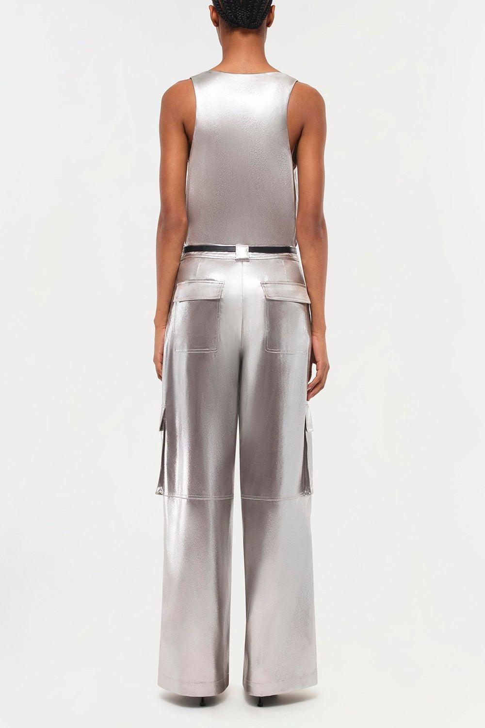 SIMKHAI-Beatriz Pant - Silver-