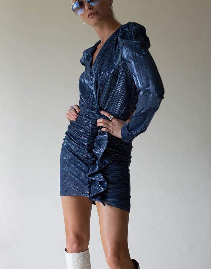 SIMKHAI-Willa Solid and Metallic Mini Skirt-