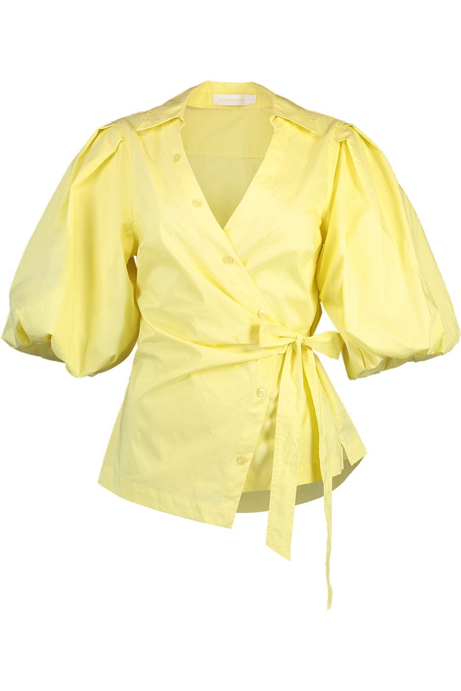 SIMKHAI-Aletta Poplin Wrapped Blouse-