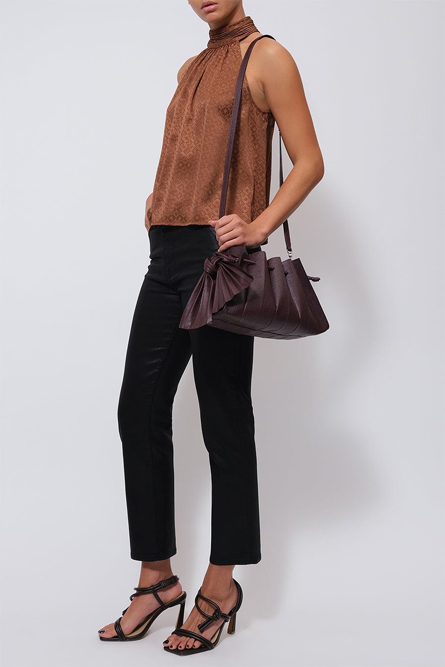 SIMKHAI-Nara Mock Neck Halter Top-