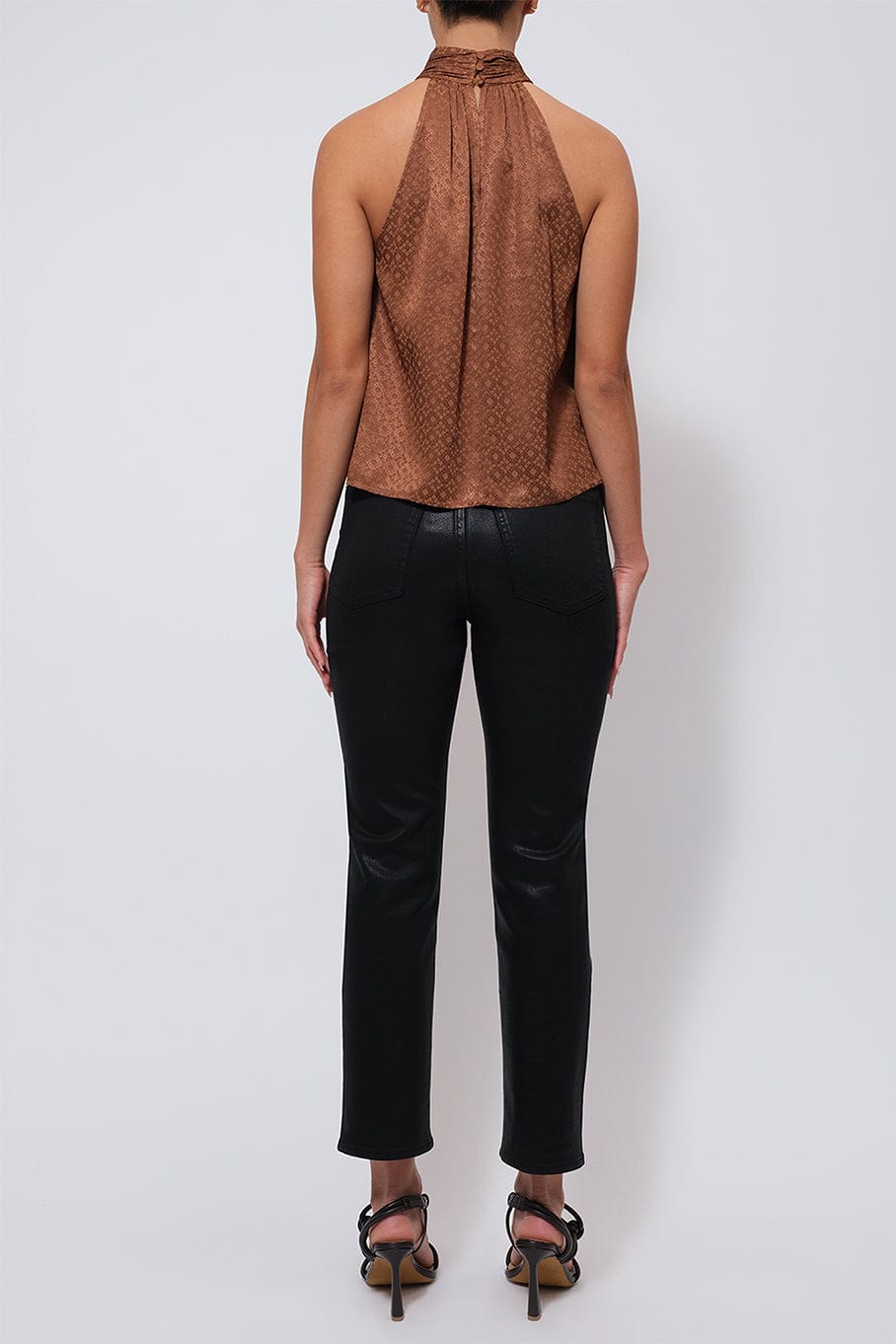 SIMKHAI-Nara Mock Neck Halter Top-