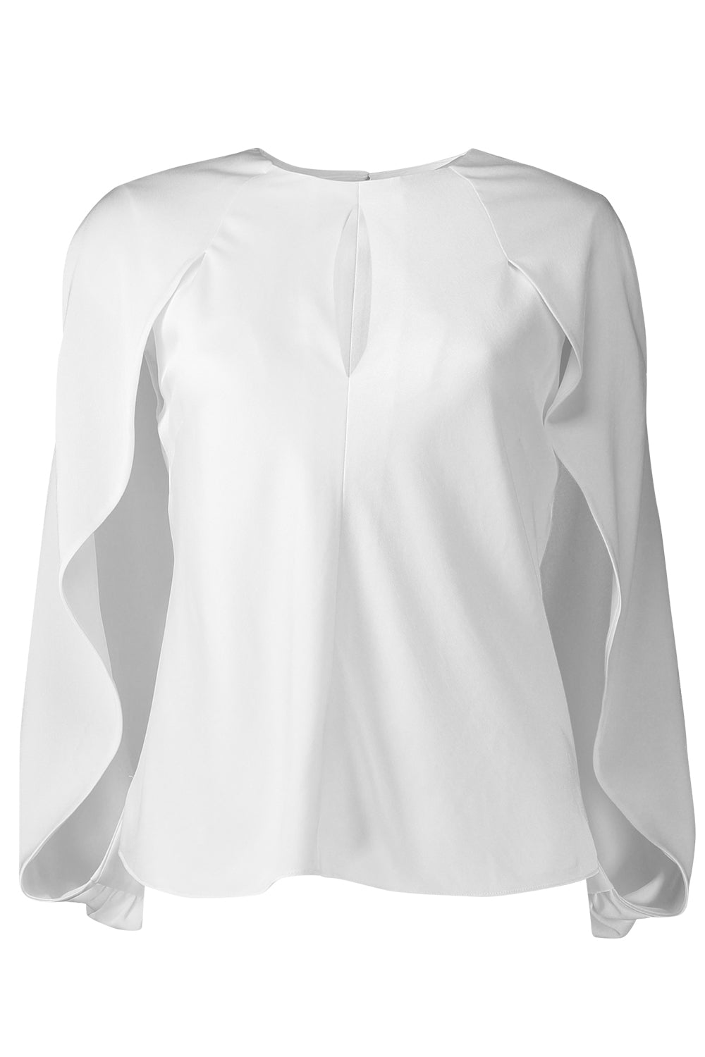 Lauren Cape Top-CREAM-XS-CLOTHINGTOPBLOUSE-SIMKHAI