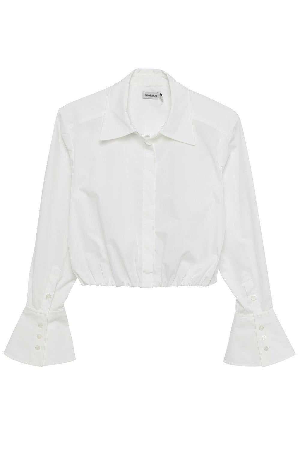 Signature Blythe Top-WHITE-XS-CLOTHINGTOPBLOUSE-SIMKHAI