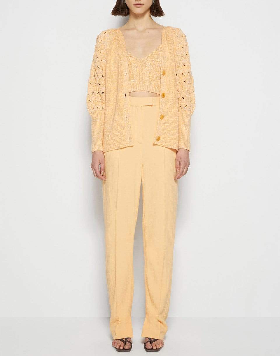 SIMKHAI-Olive Puff Sleeve Cardigan-