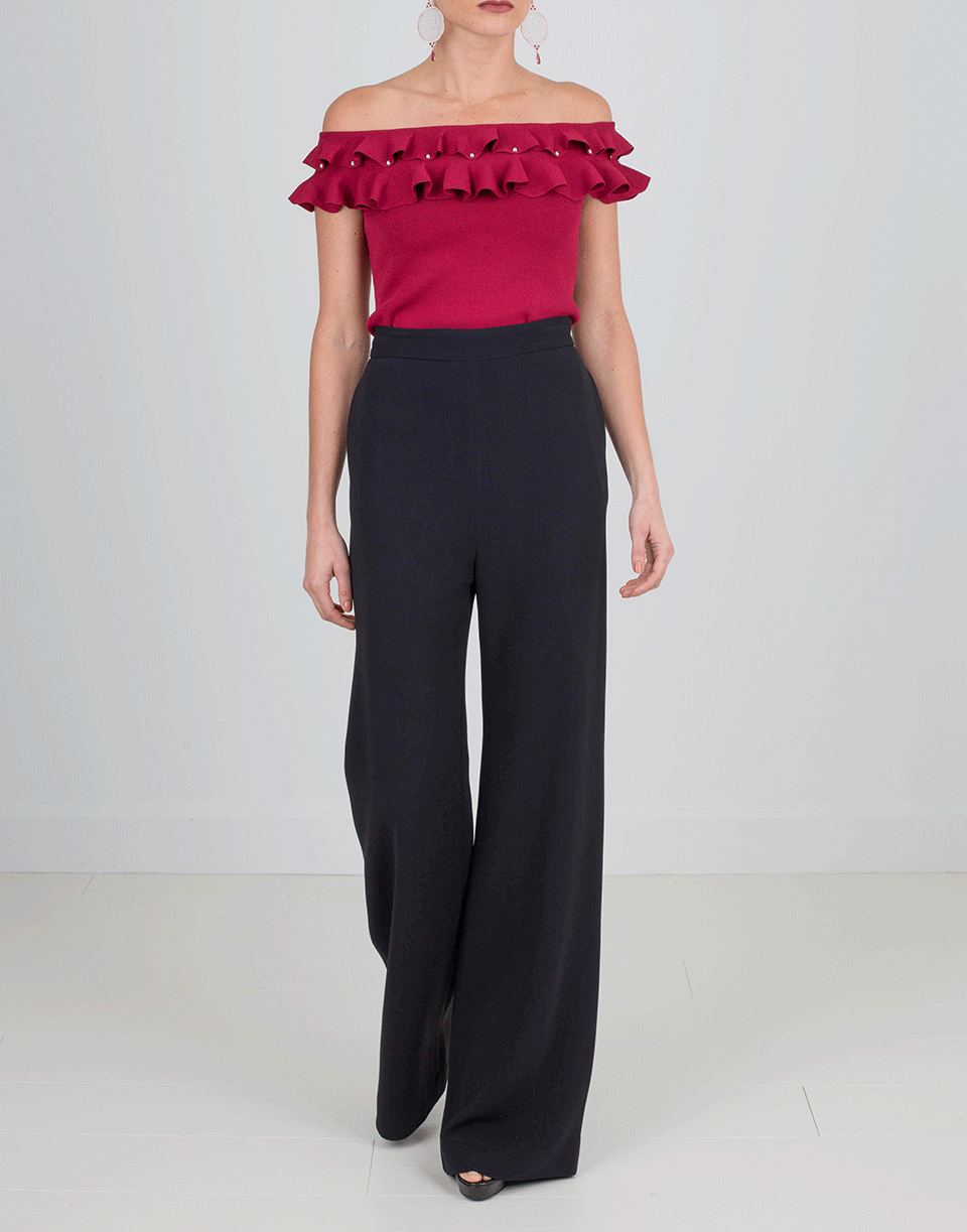 SIMKHAI-Slashed Ruffle Off Shoulder Top-
