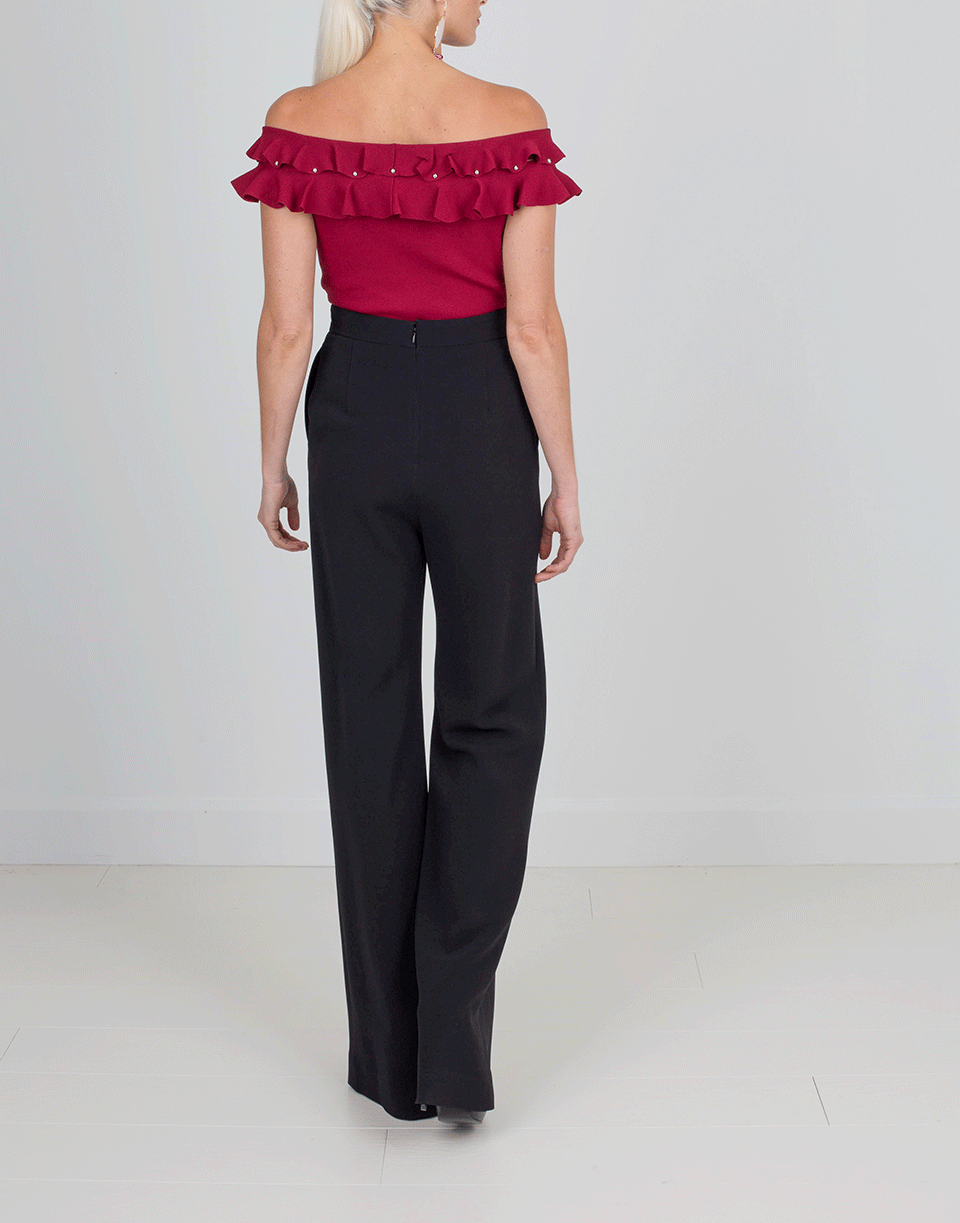 SIMKHAI-Slashed Ruffle Off Shoulder Top-