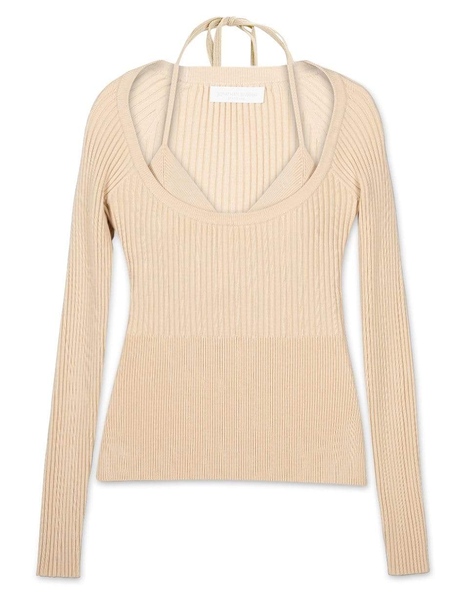 SIMKHAI-Jayline Compact Pullover - Almond-