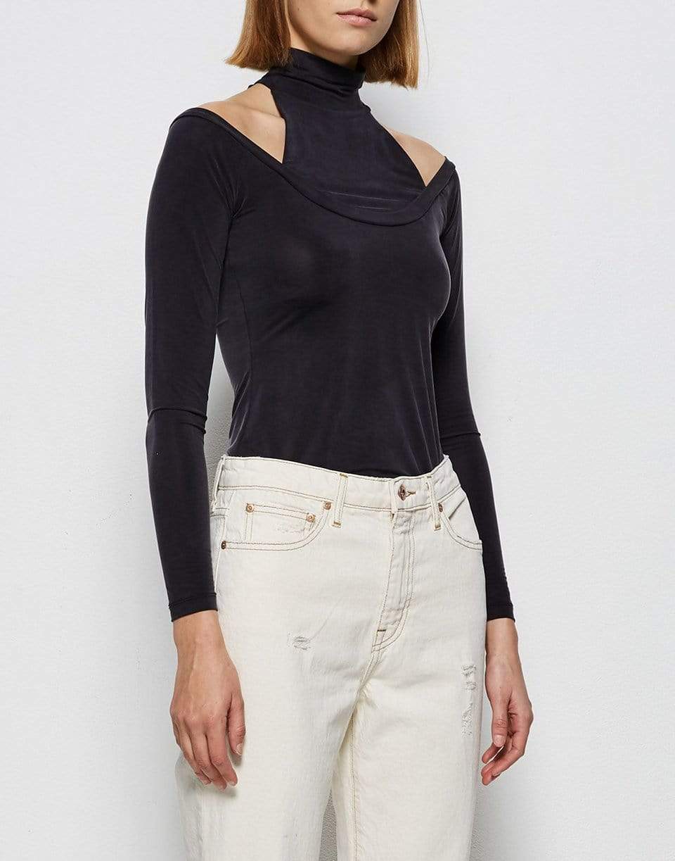 SIMKHAI-Kassidy Eco Long Sleeve Turtleneck Top-