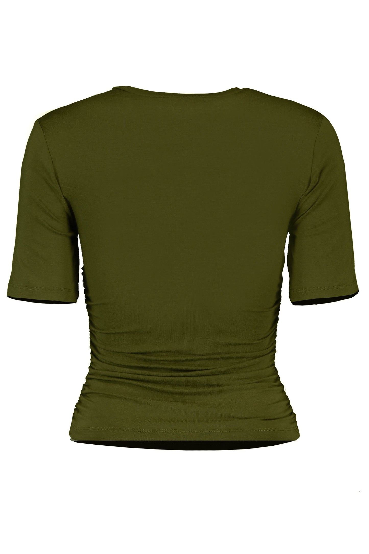 SIMKHAI-Tansy Ruched Bustier Tee - Forest-