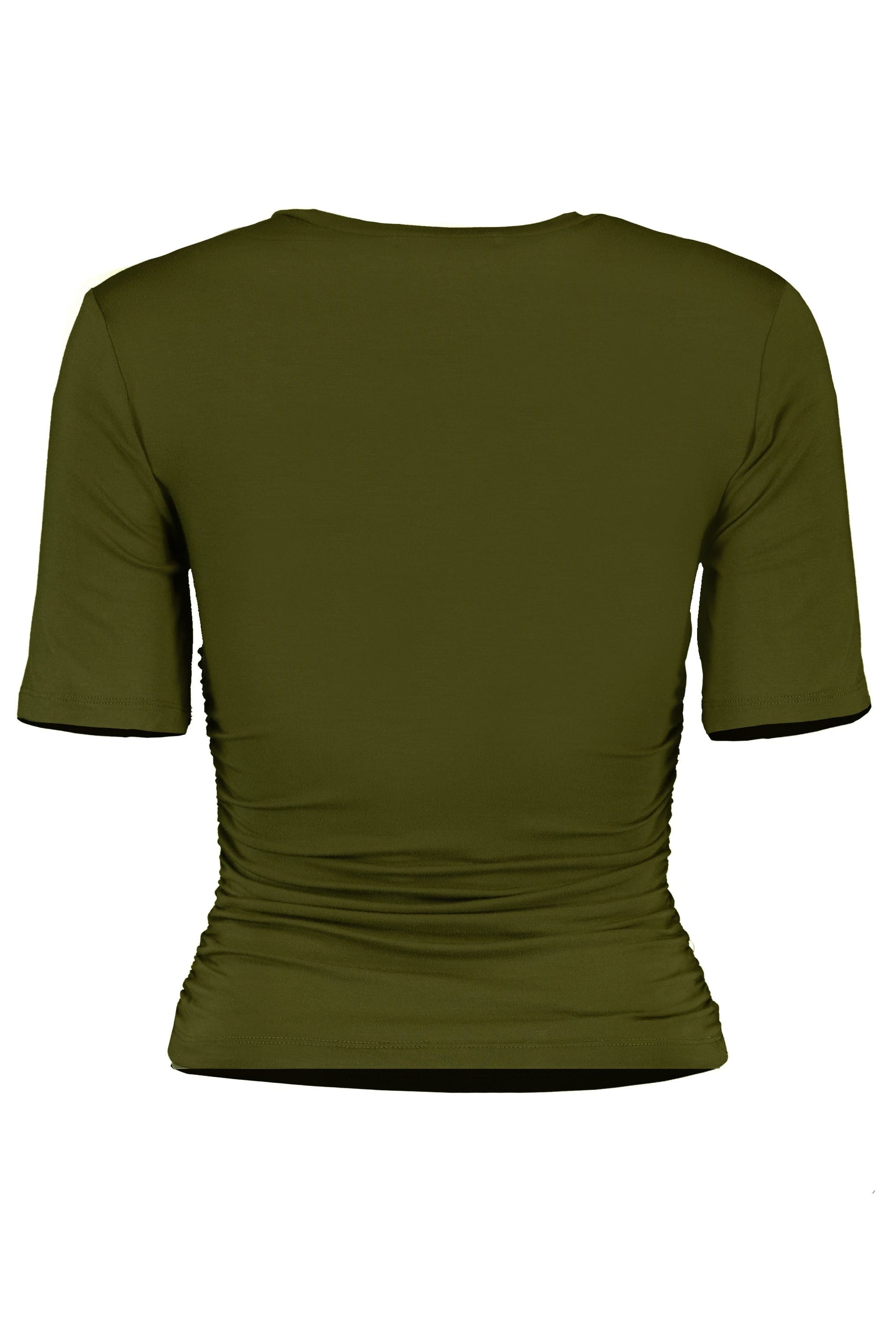 SIMKHAI-Tansy Ruched Bustier Tee - Forest-