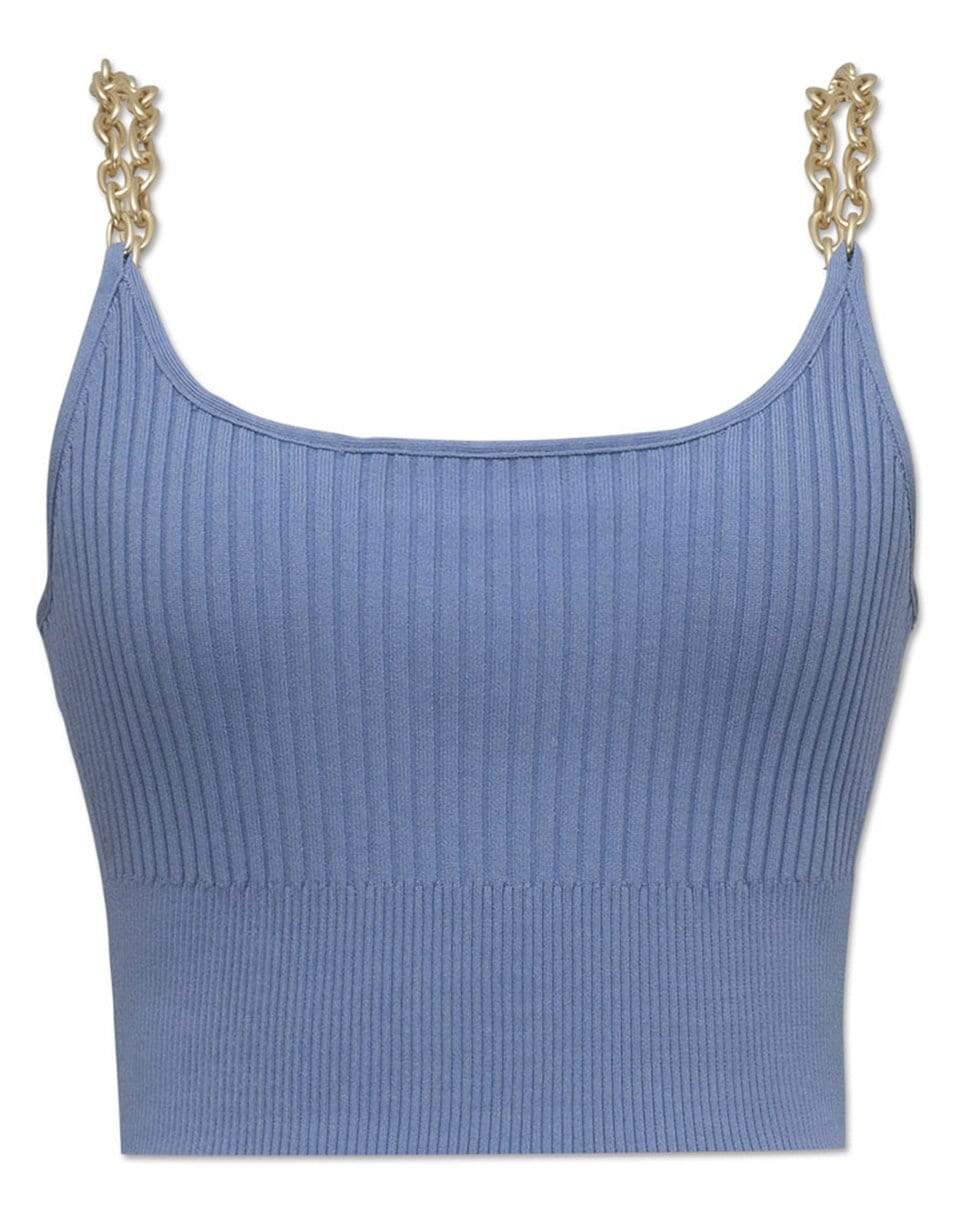 SIMKHAI-Genevieve Compact Rib Chain Tank Top-