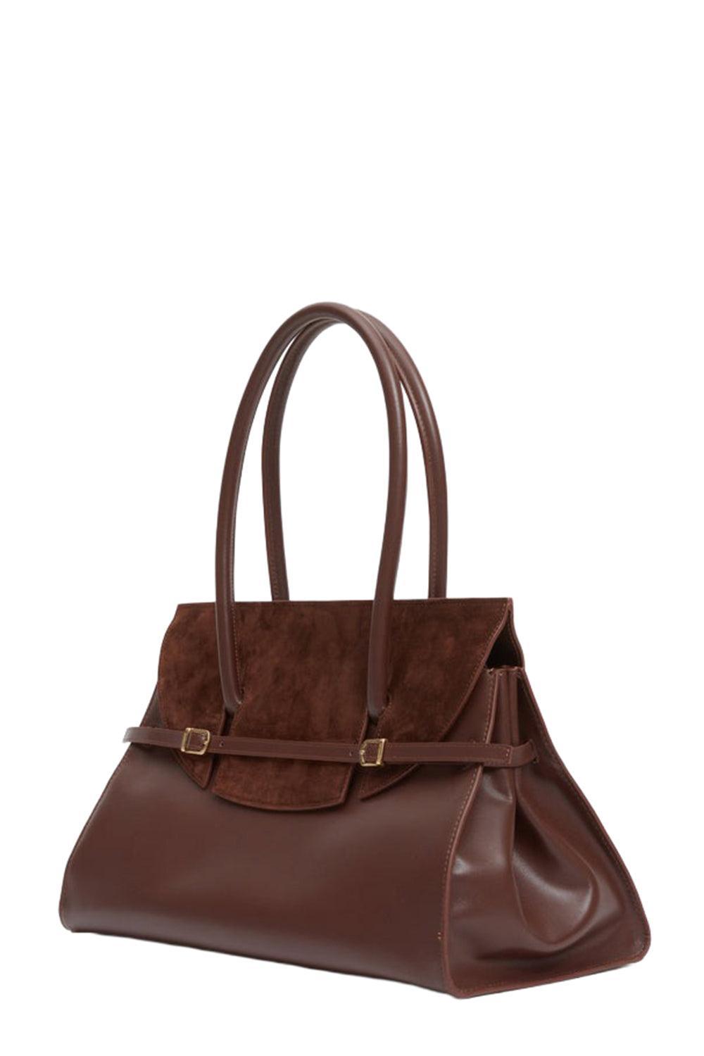 River Suede Shoulder Bag - Cacao-CACAO-HANDBAGSHOULDER-SIMKHAI