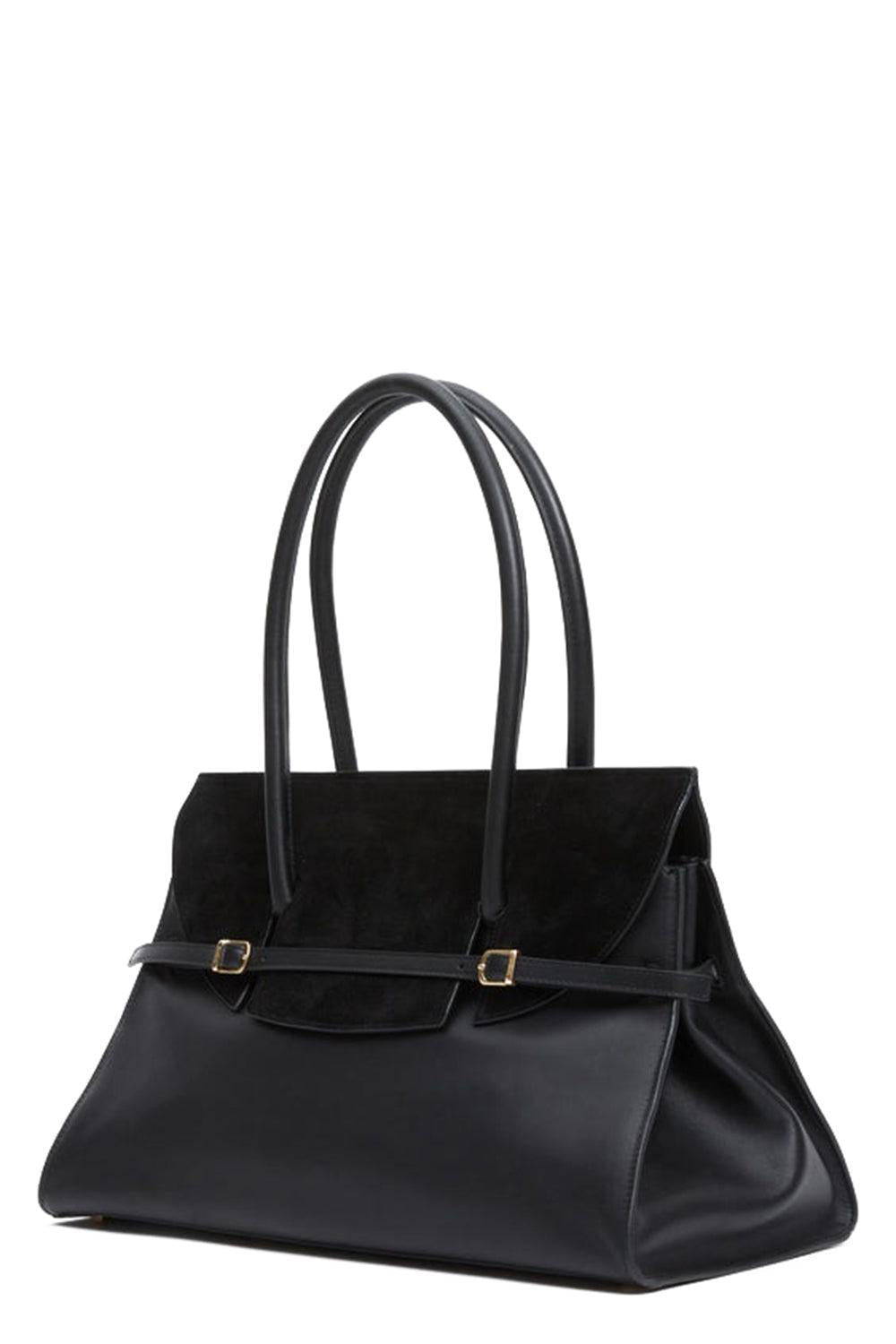 River Mini Suede Handle Bag - Black-BLACK-HANDBAGTOP HANDLE-SIMKHAI