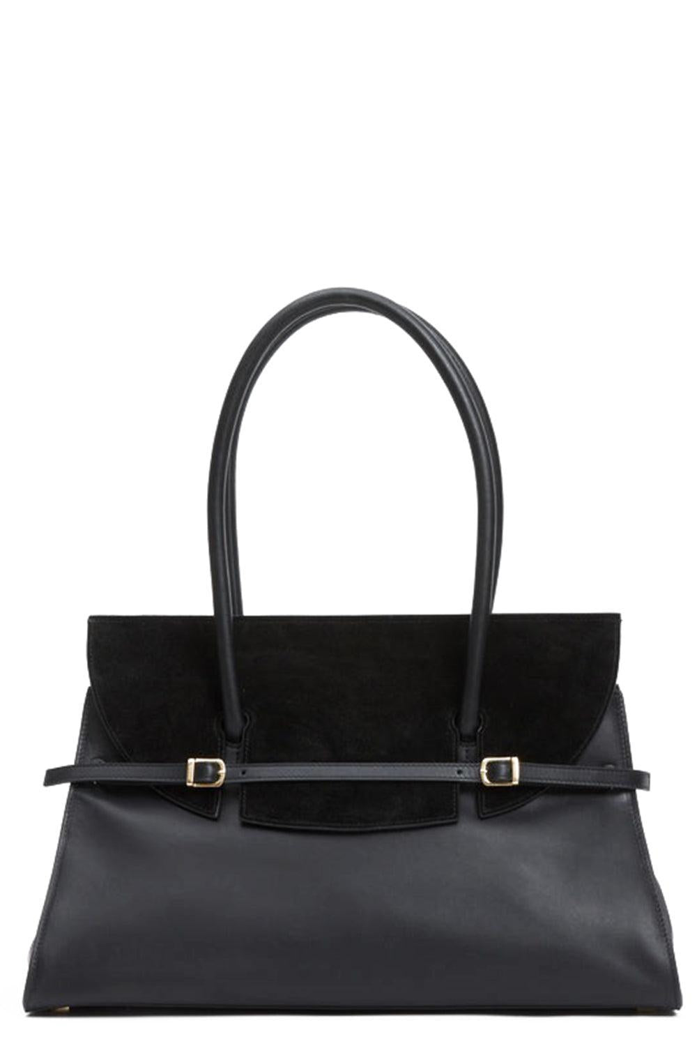River Mini Suede Handle Bag - Black-BLACK-HANDBAGTOP HANDLE-SIMKHAI