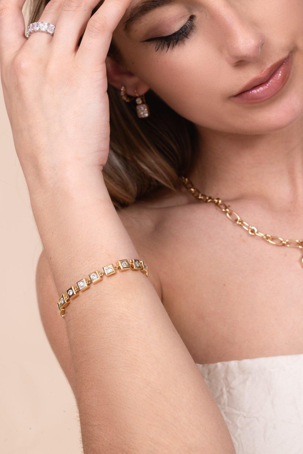 SINGLE STONE-Hudson Bracelet-YELLOW GOLD
