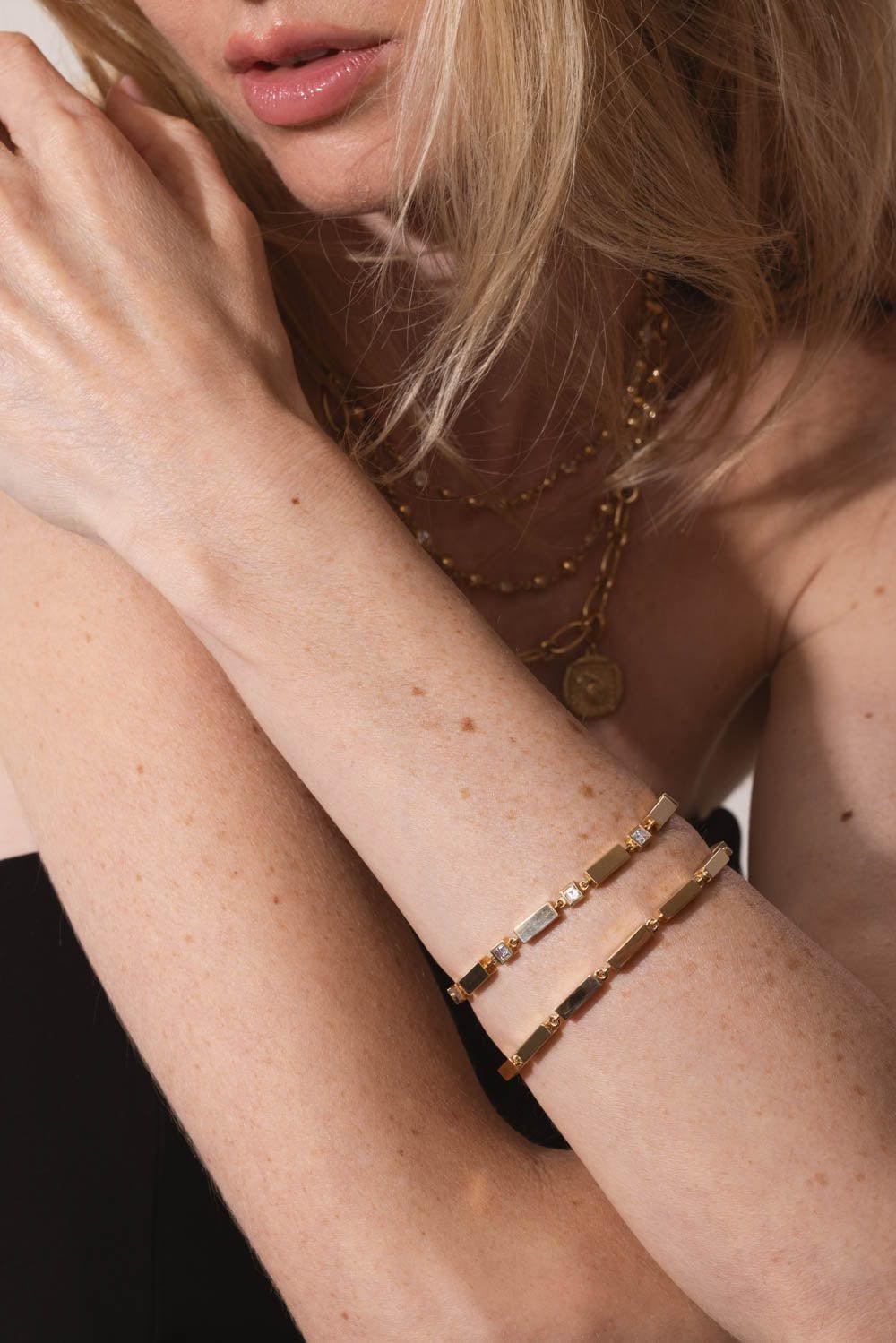 SINGLE STONE-Giana Bracelet-YELLOW GOLD