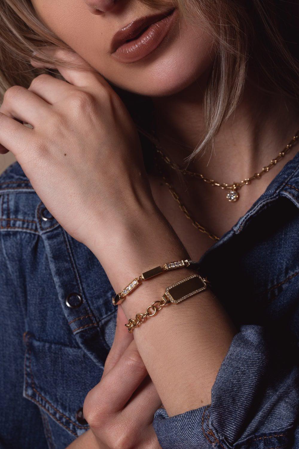 SINGLE STONE-Giana Bracelet-YELLOW GOLD