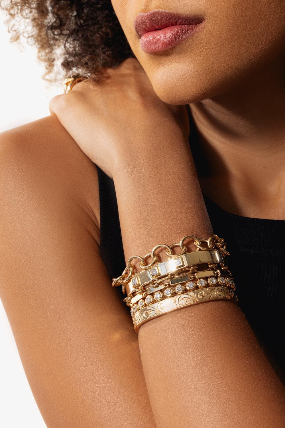 Lo Bracelet-YELLOW GOLD-7.5-JEWELRYFINE JEWELBRACELET O-SINGLE STONE