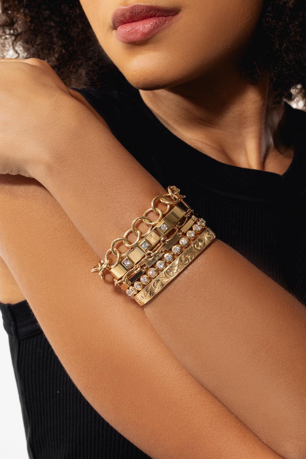 Lo Bracelet-YELLOW GOLD-7.5-JEWELRYFINE JEWELBRACELET O-SINGLE STONE