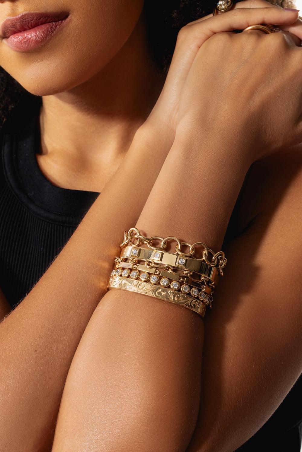Lo Bracelet-YELLOW GOLD-7.5-JEWELRYFINE JEWELBRACELET O-SINGLE STONE