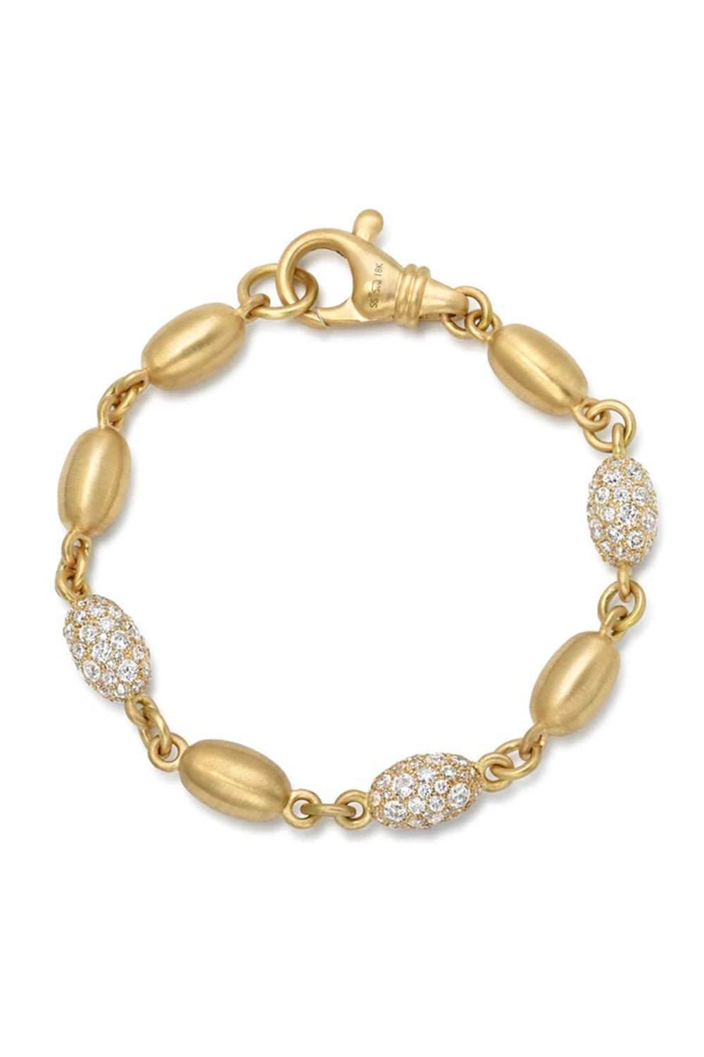 SINGLE STONE-Dorothy Luxe Cobblestone Bracelet-YELLOW GOLD