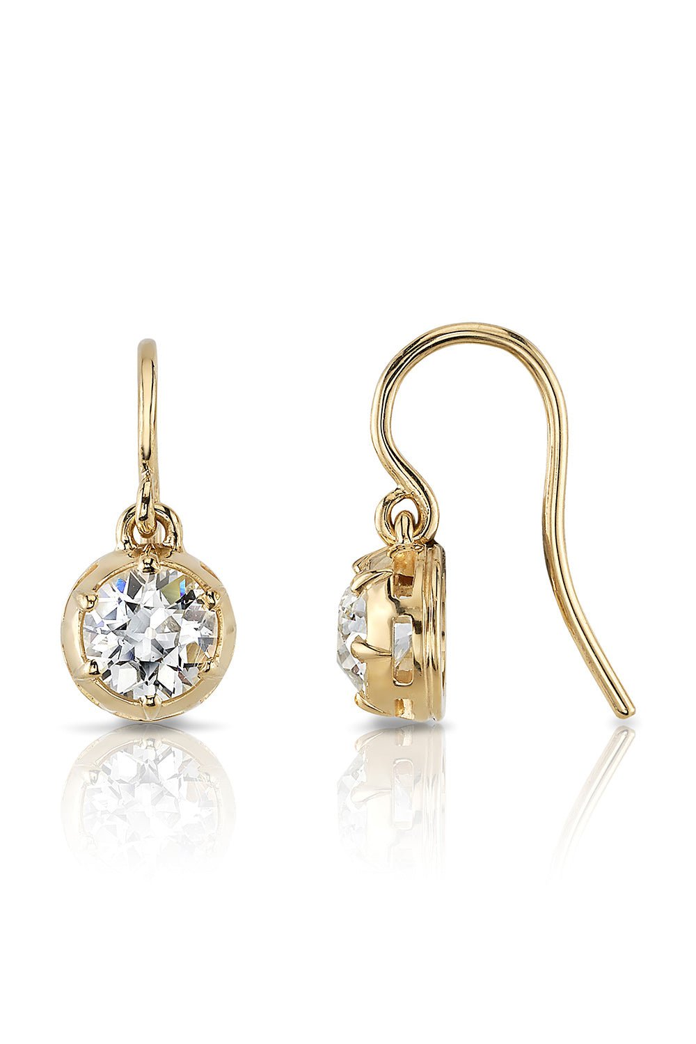 SINGLE STONE-Maude Earrings-YELLOW GOLD
