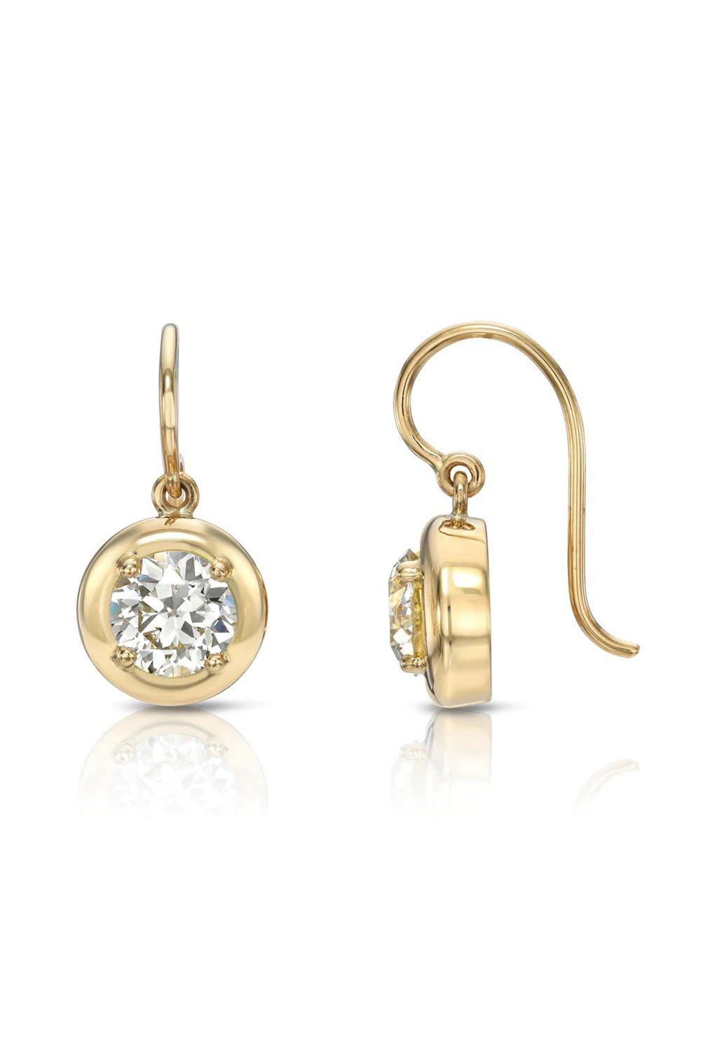 SINGLE STONE-Randi Drop Earrings-YELLOW GOLD