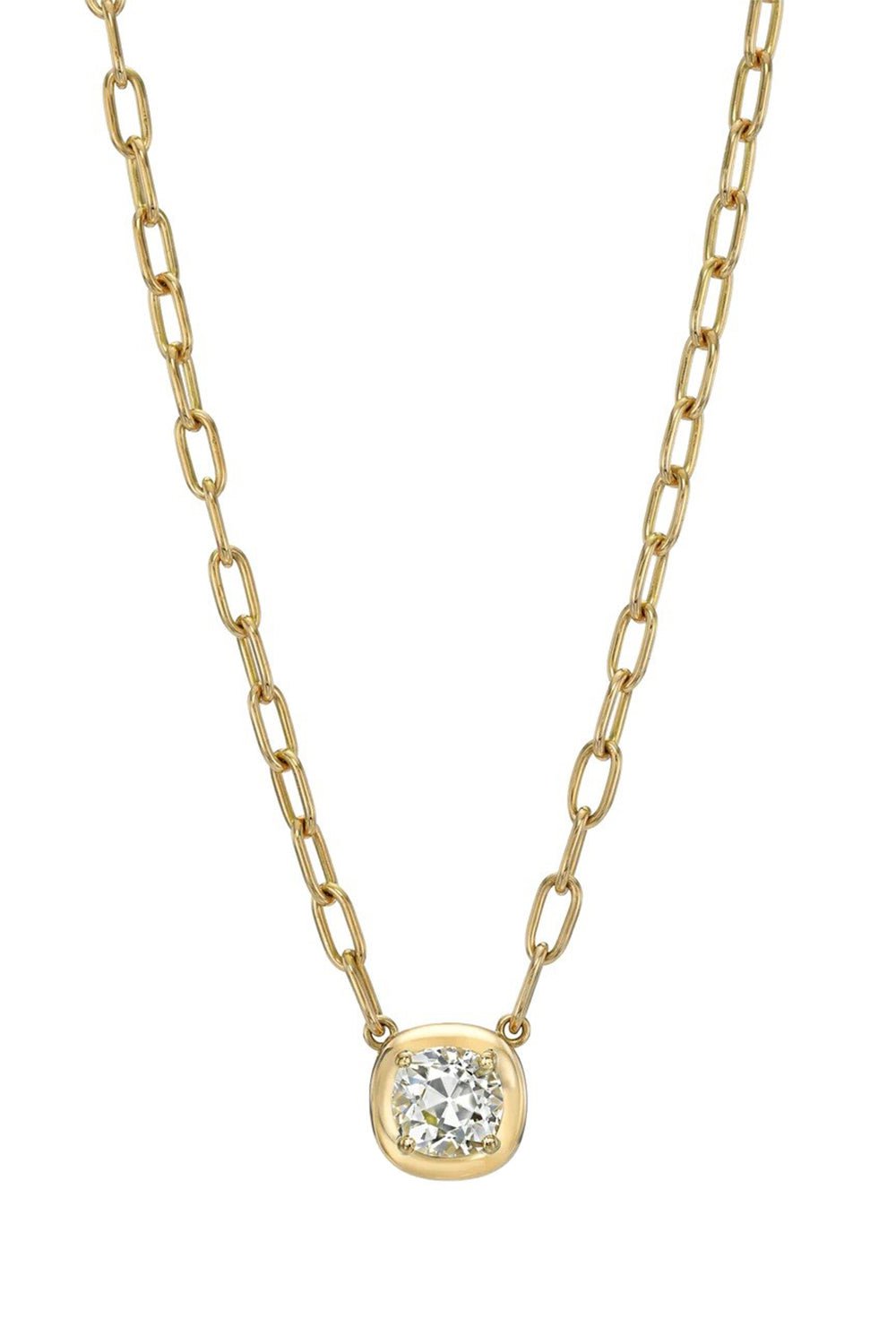 SINGLE STONE-Cori Necklace-YELLOW GOLD