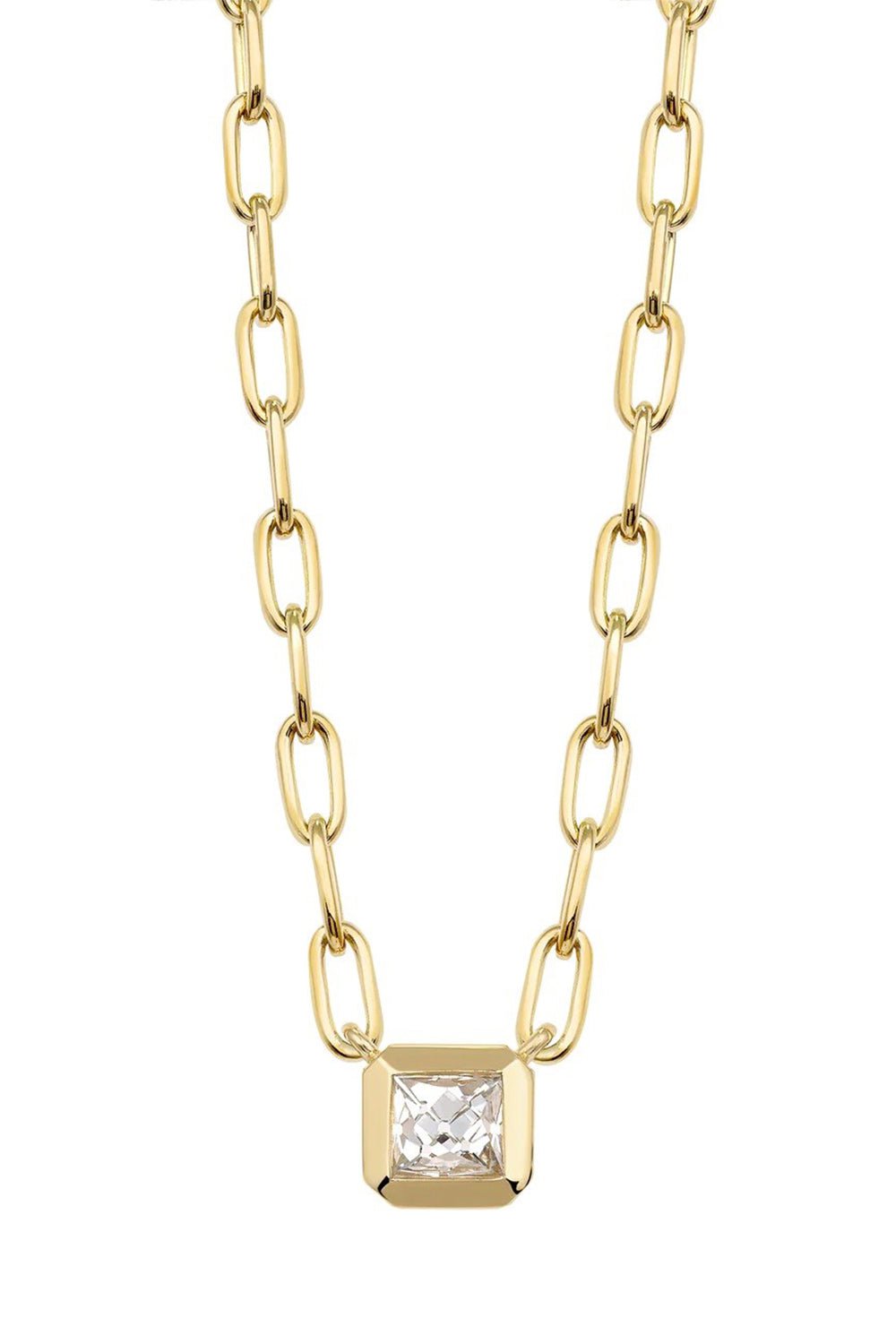 SINGLE STONE-Karina Necklace-YELLOW GOLD