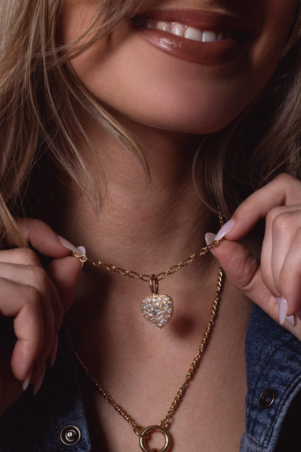 SINGLE STONE-Lo Mini Chain Necklace-YELLOW GOLD