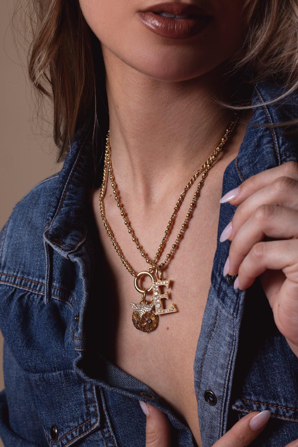 SINGLE STONE-Rosary Chain-YELLOW GOLD