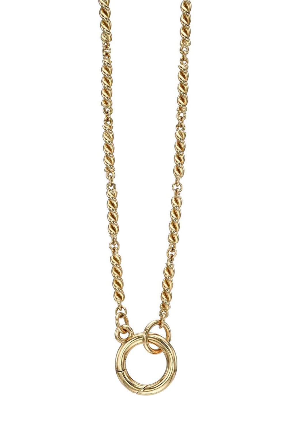 SINGLE STONE-Lara Annex Necklace-YELLOW GOLD