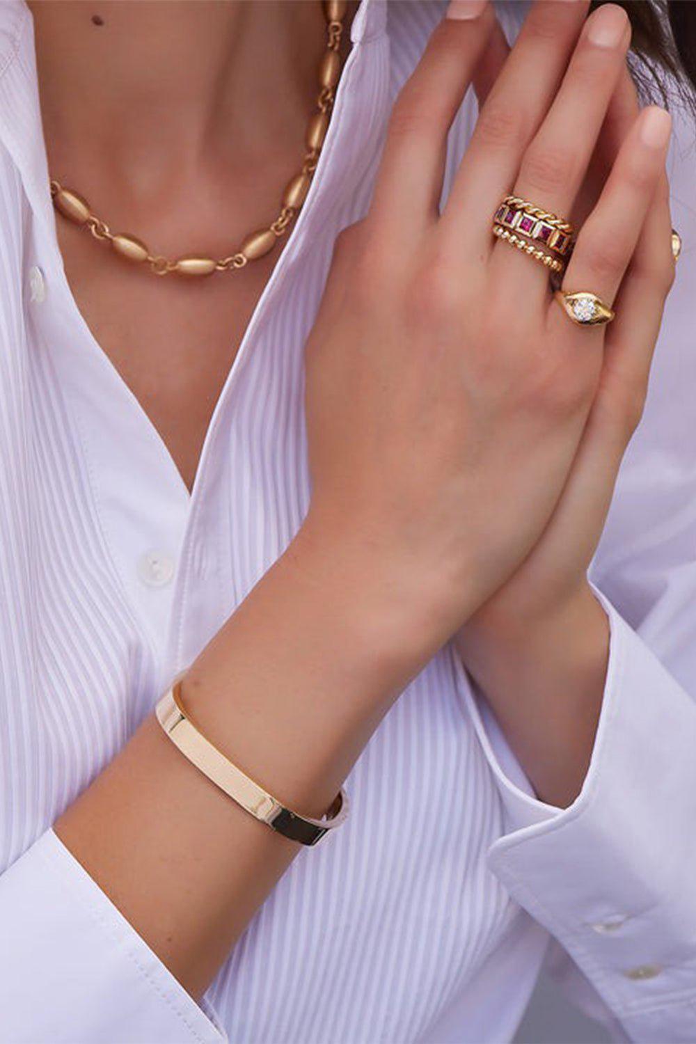 SINGLE STONE-Dorothy Luxe Necklace-YELLOW GOLD