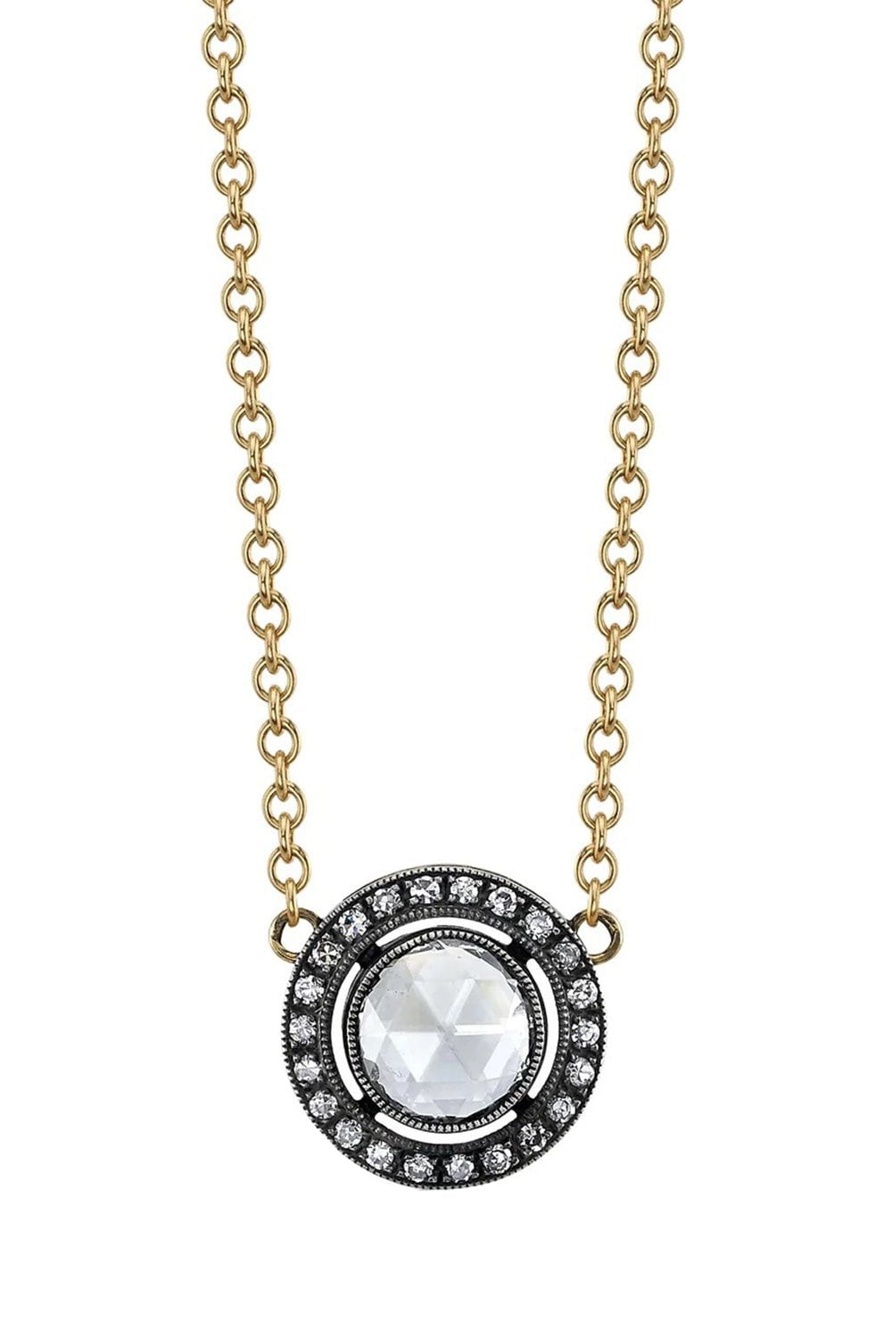 SINGLE STONE-Kendall Necklace-YELLOW GOLD