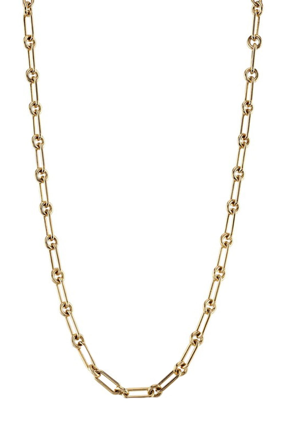 SINGLE STONE-Lo Chain Necklace-YELLOW GOLD