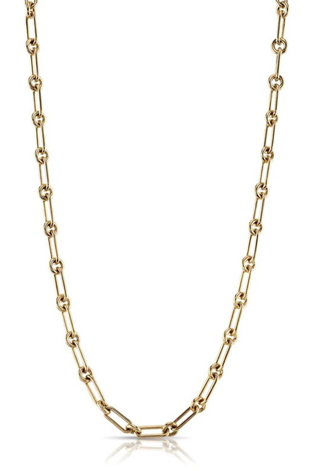SINGLE STONE-Lo Necklace-YELLOW GOLD