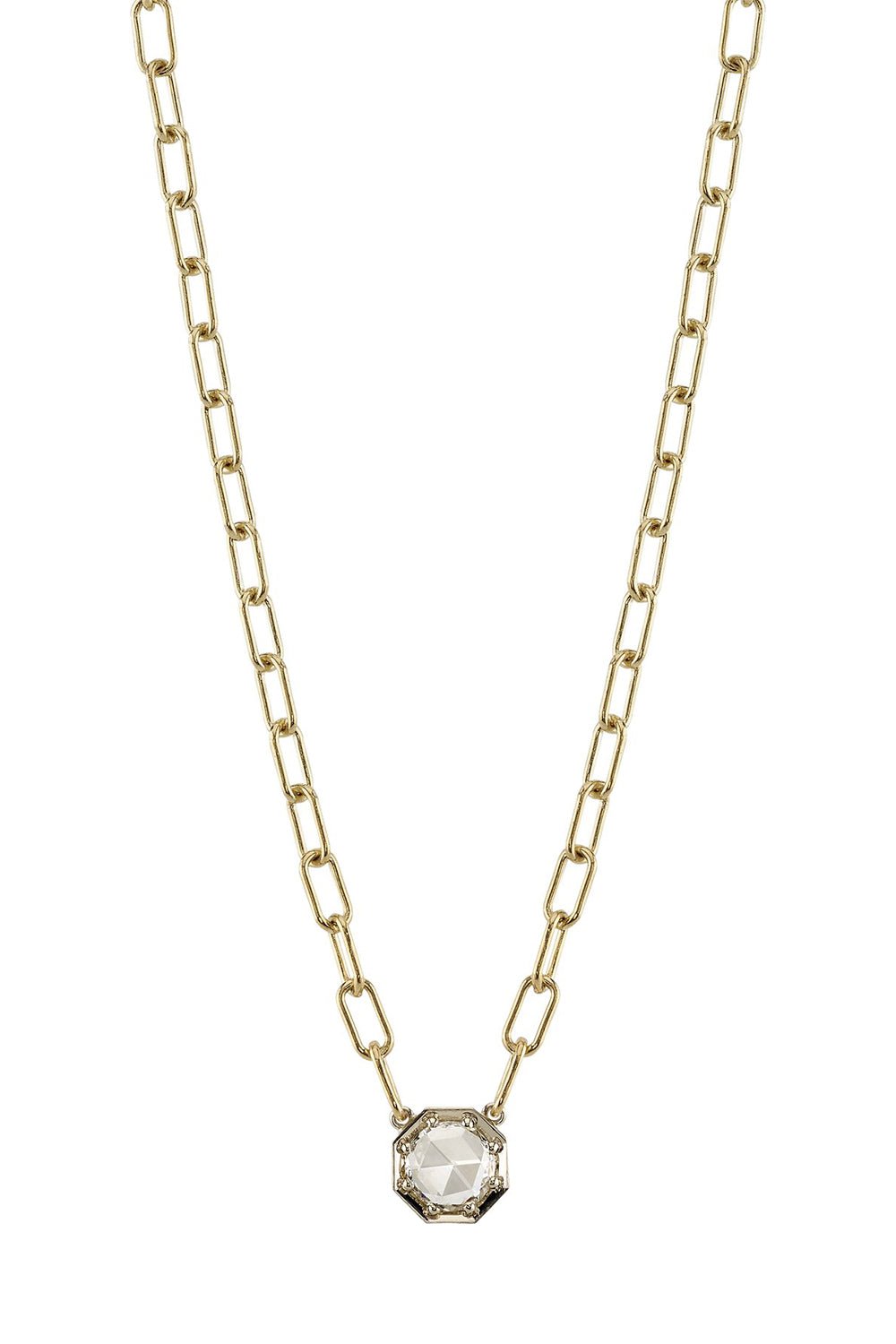 SINGLE STONE-Summer Necklace-YELLOW GOLD