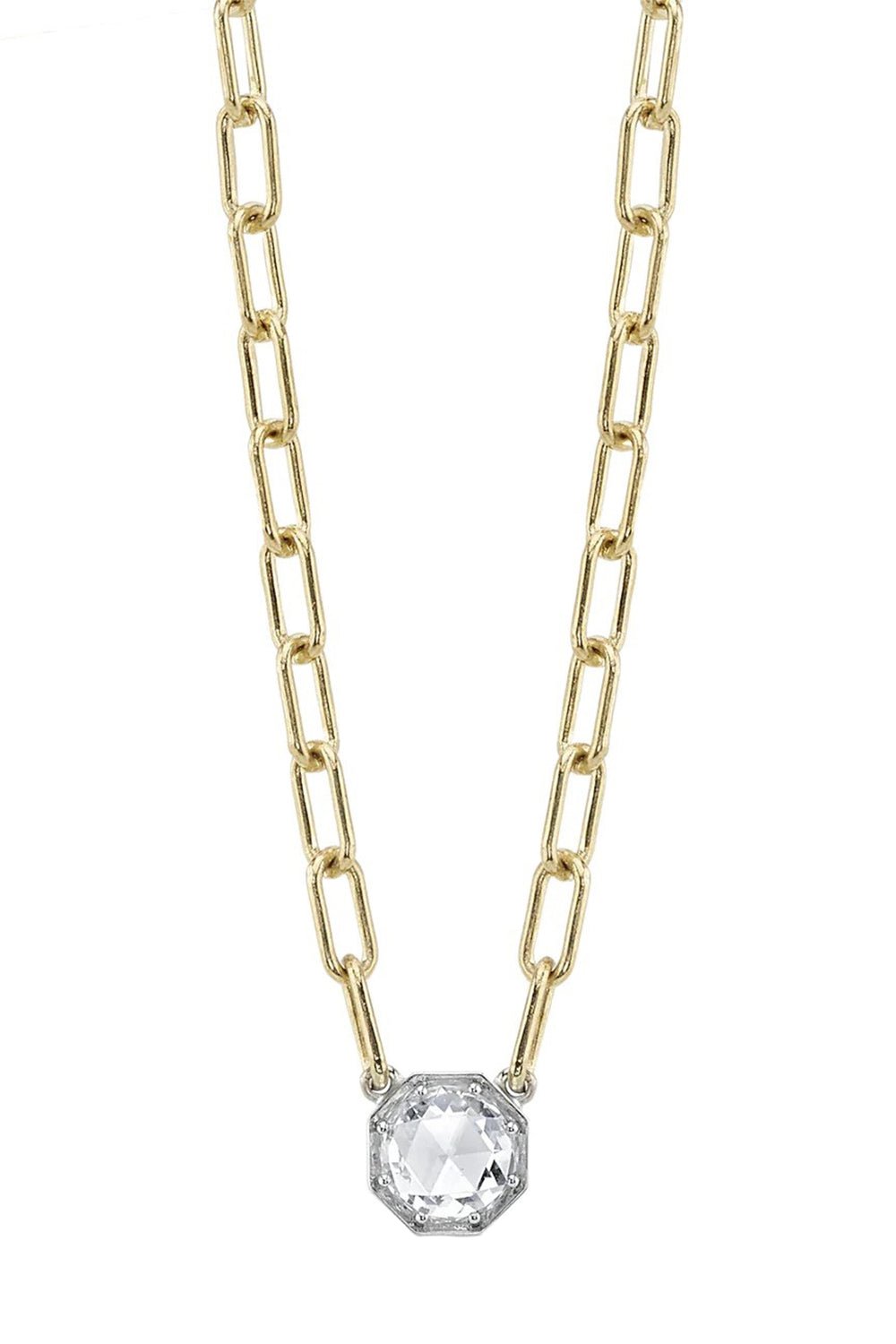 SINGLE STONE-Summer Necklace-YELLOW GOLD