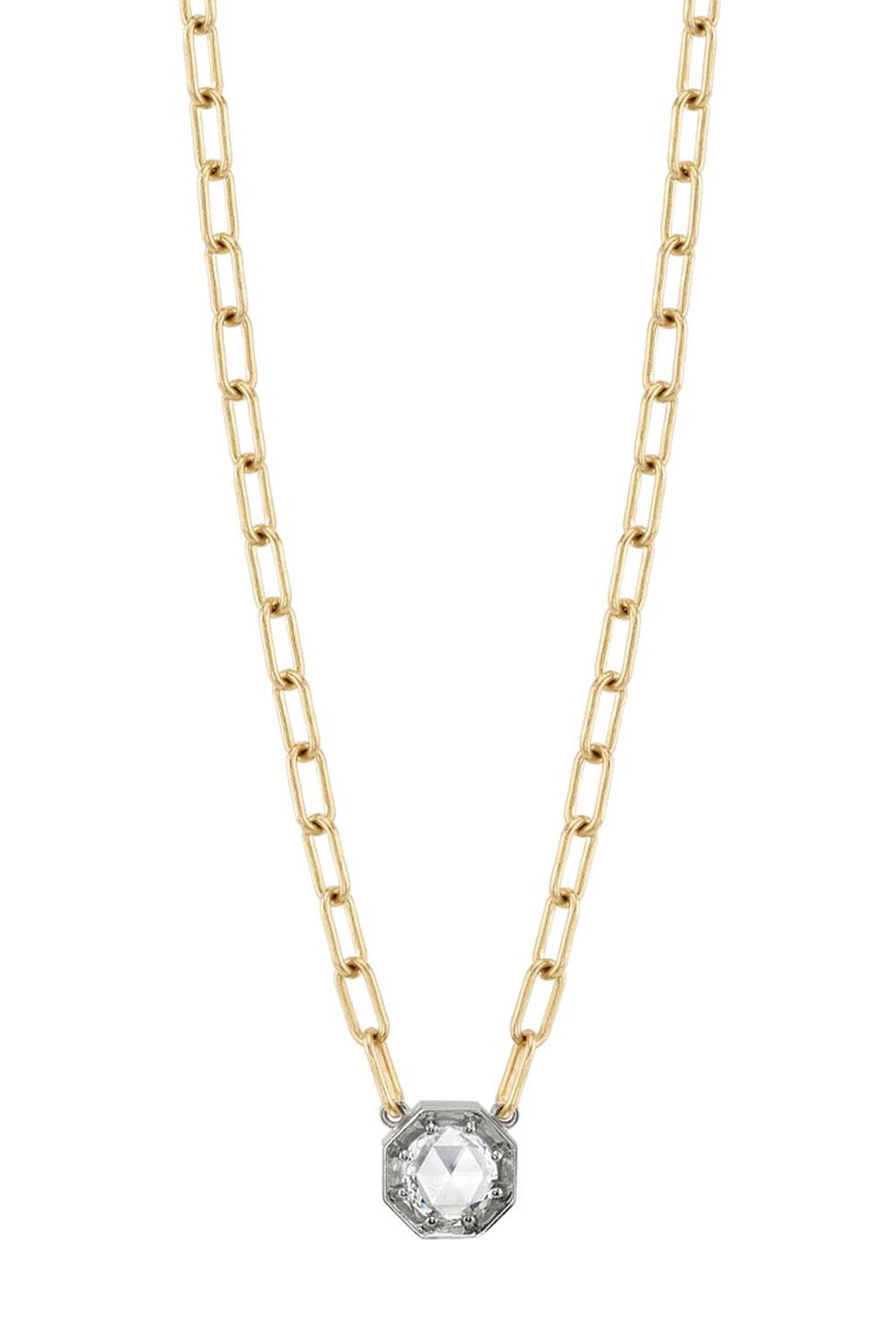 SINGLE STONE-Summer Necklace-YELLOW GOLD