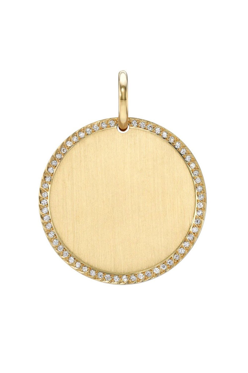 SINGLE STONE-Frame ID Pendant-YELLOW GOLD