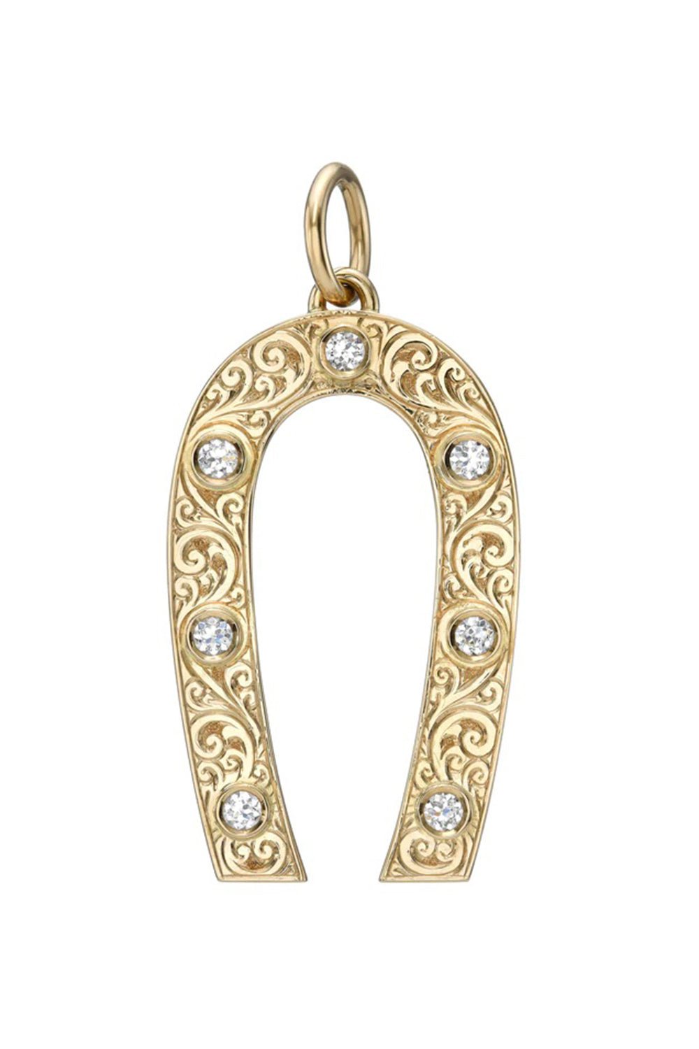 SINGLE STONE-Large Marilyn Pendant-YELLOW GOLD