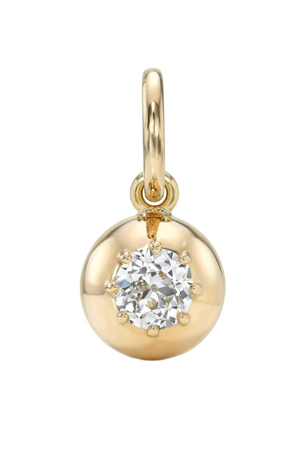 SINGLE STONE-Luna Pendant-YELLOW GOLD
