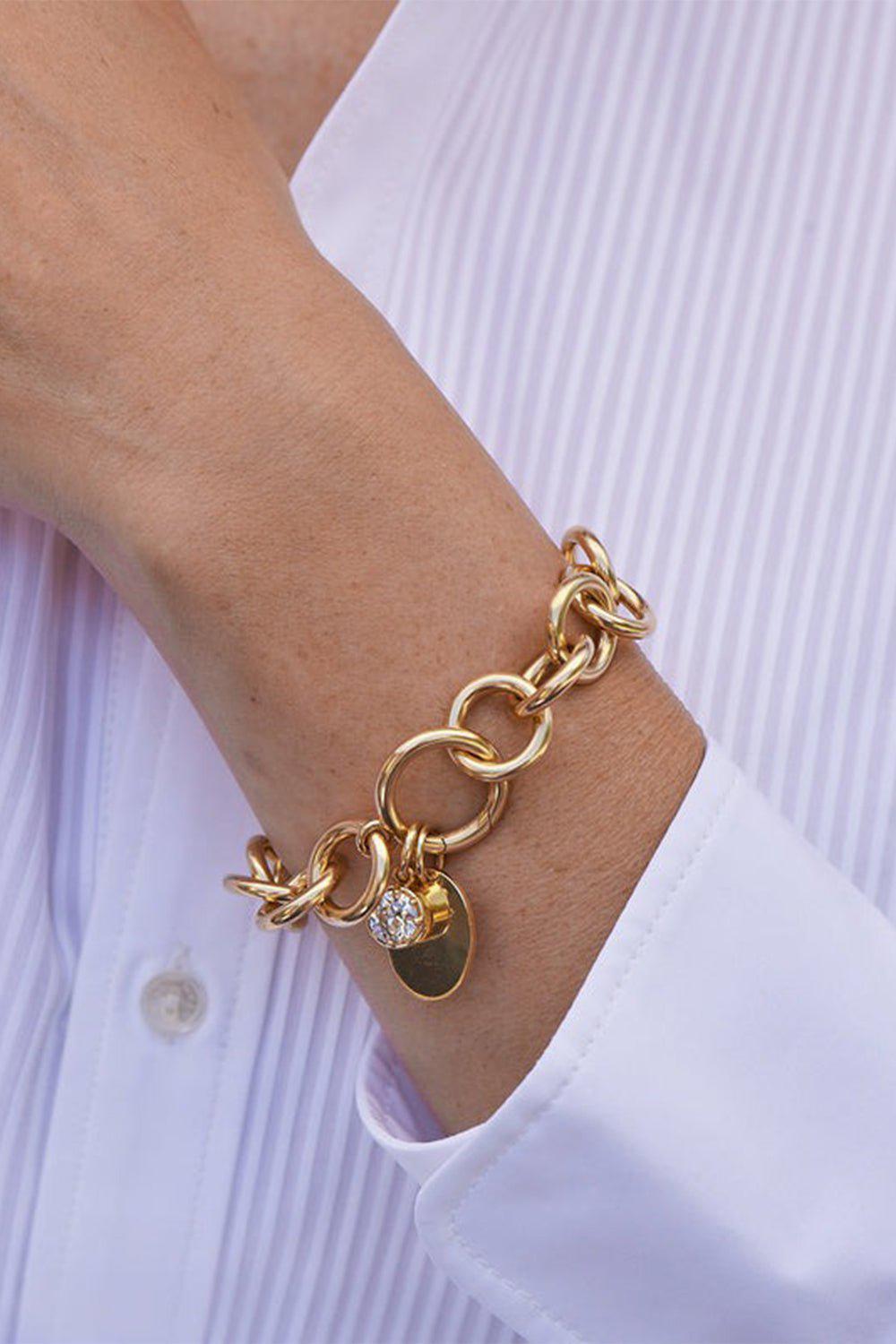 SINGLE STONE-Polly Pendant-YELLOW GOLD