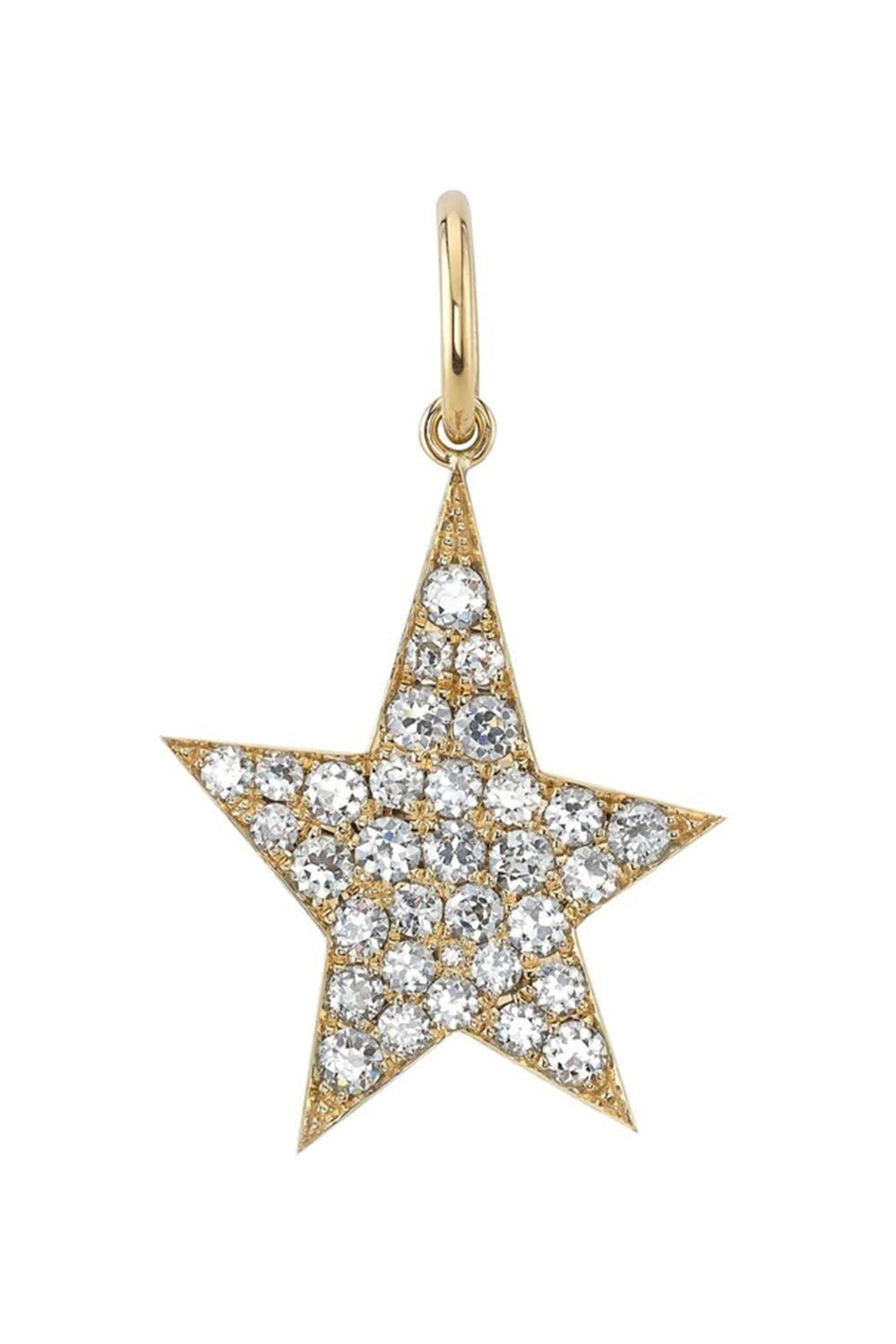 SINGLE STONE-Small Pave Kinsley Pendant-YELLOW GOLD