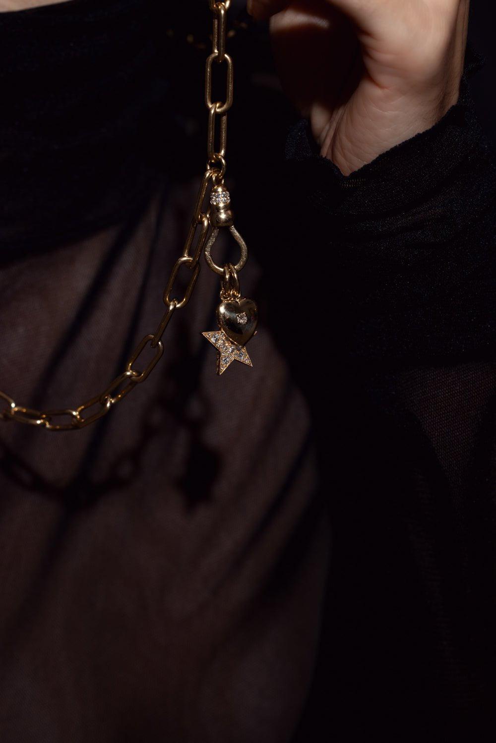 SINGLE STONE-Viola Diamond Pendant-YELLOW GOLD